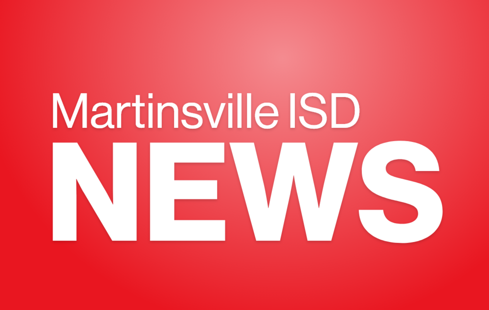 Martinsville ISD News on a red background