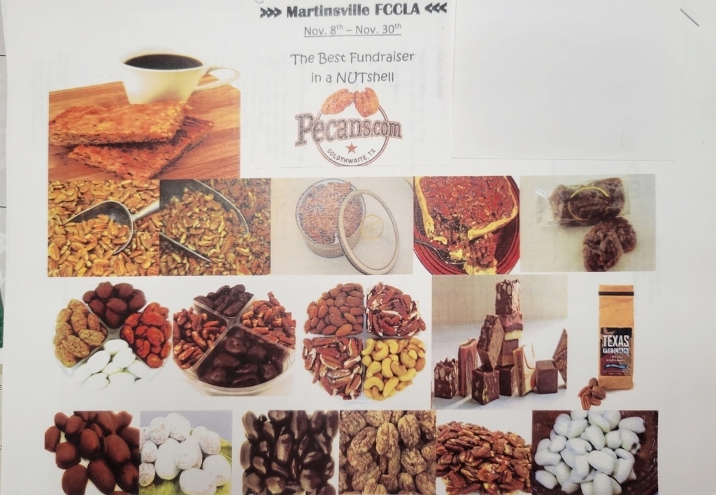 FCCLA Pecans.com Flyer with photos of pecans- Details to price list in post