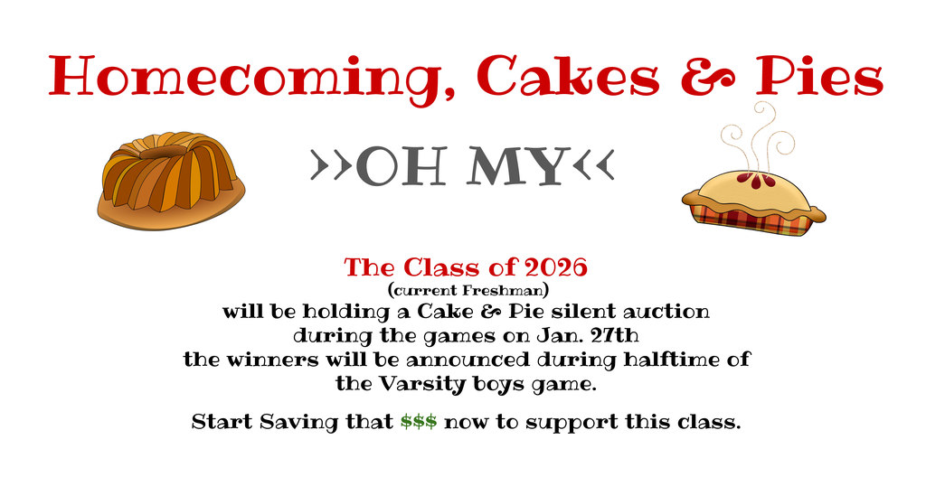 This photo is of the flyer for the freshman class auction during homecoming. The PDF is linked in the post.